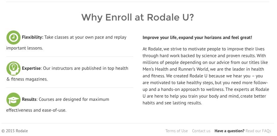 Rodale U information ()