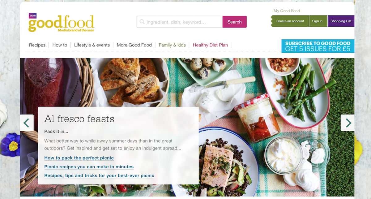 BBC Good Food website ()
