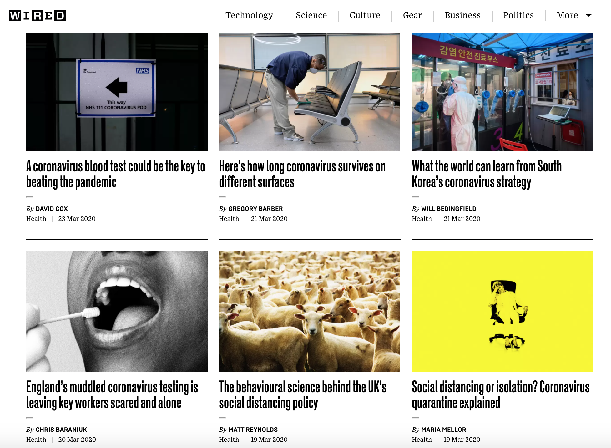 Wired Covid-19 content ()