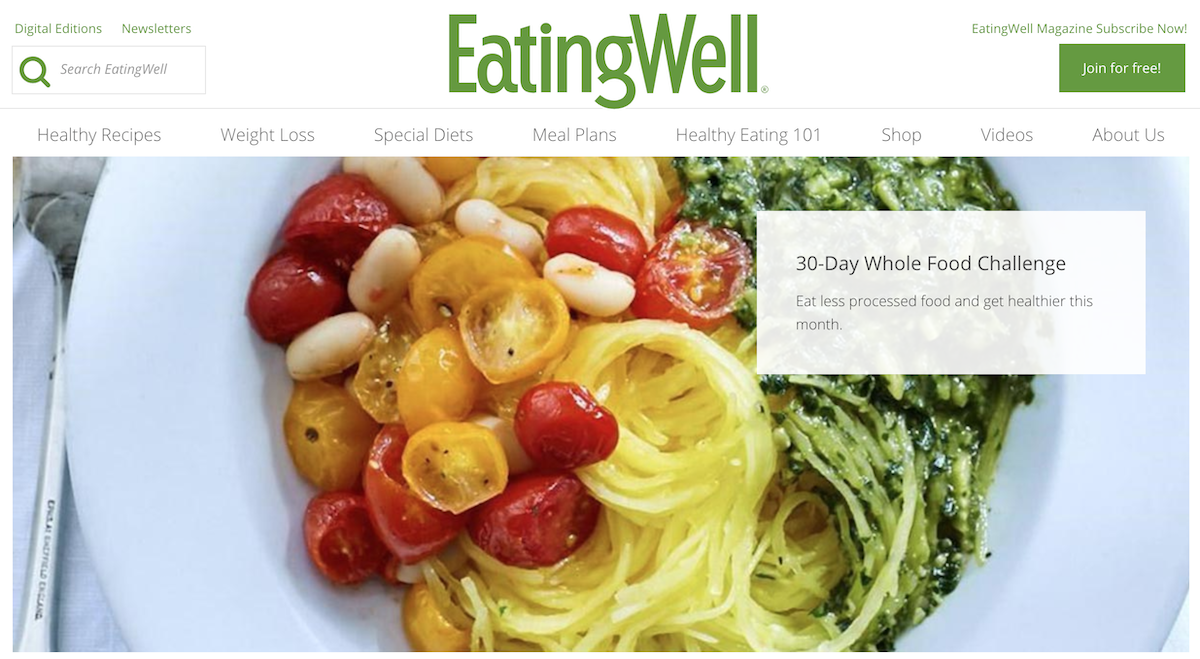 Eating Well website ()