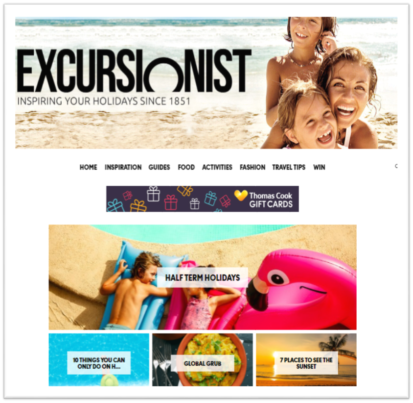 The Excursionist website ()