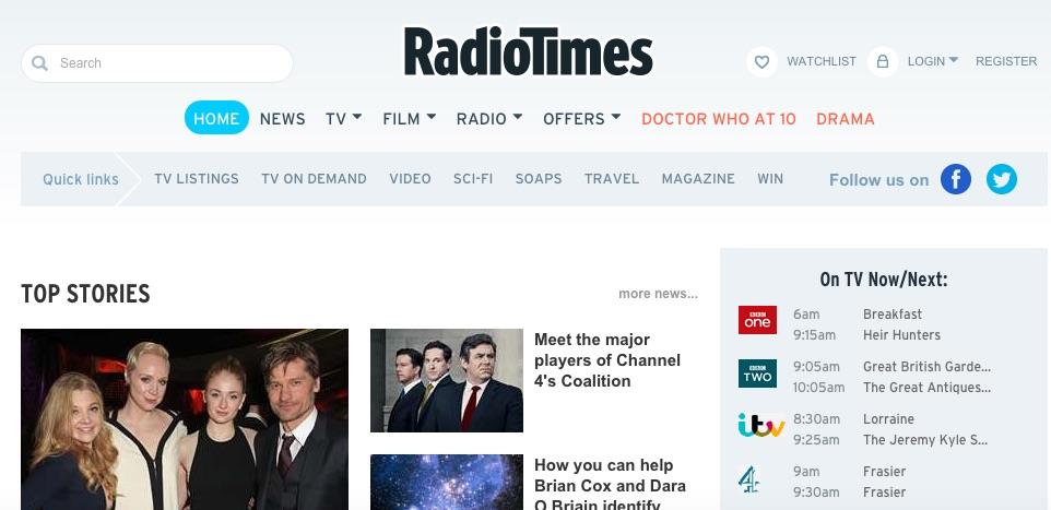 Radio Times website ()