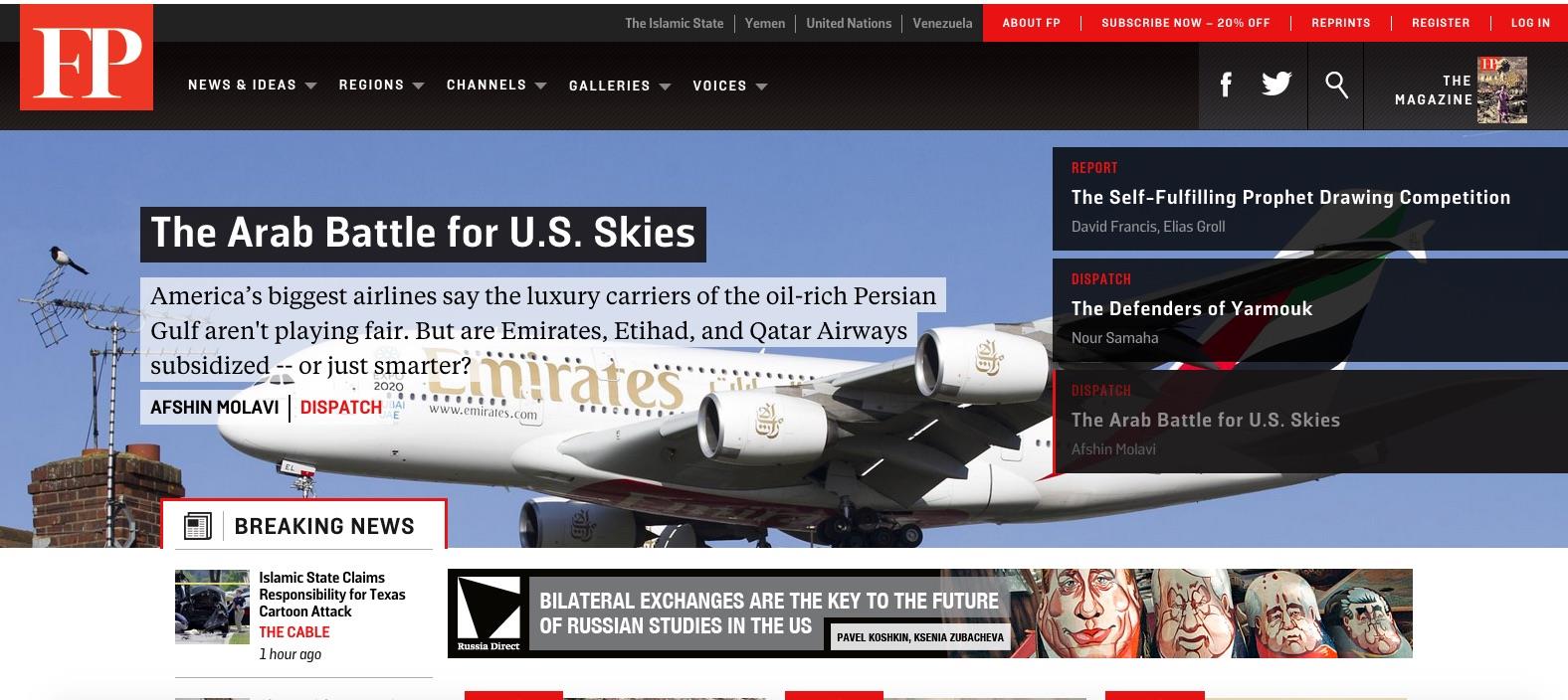 Foreign Policy homepage ()