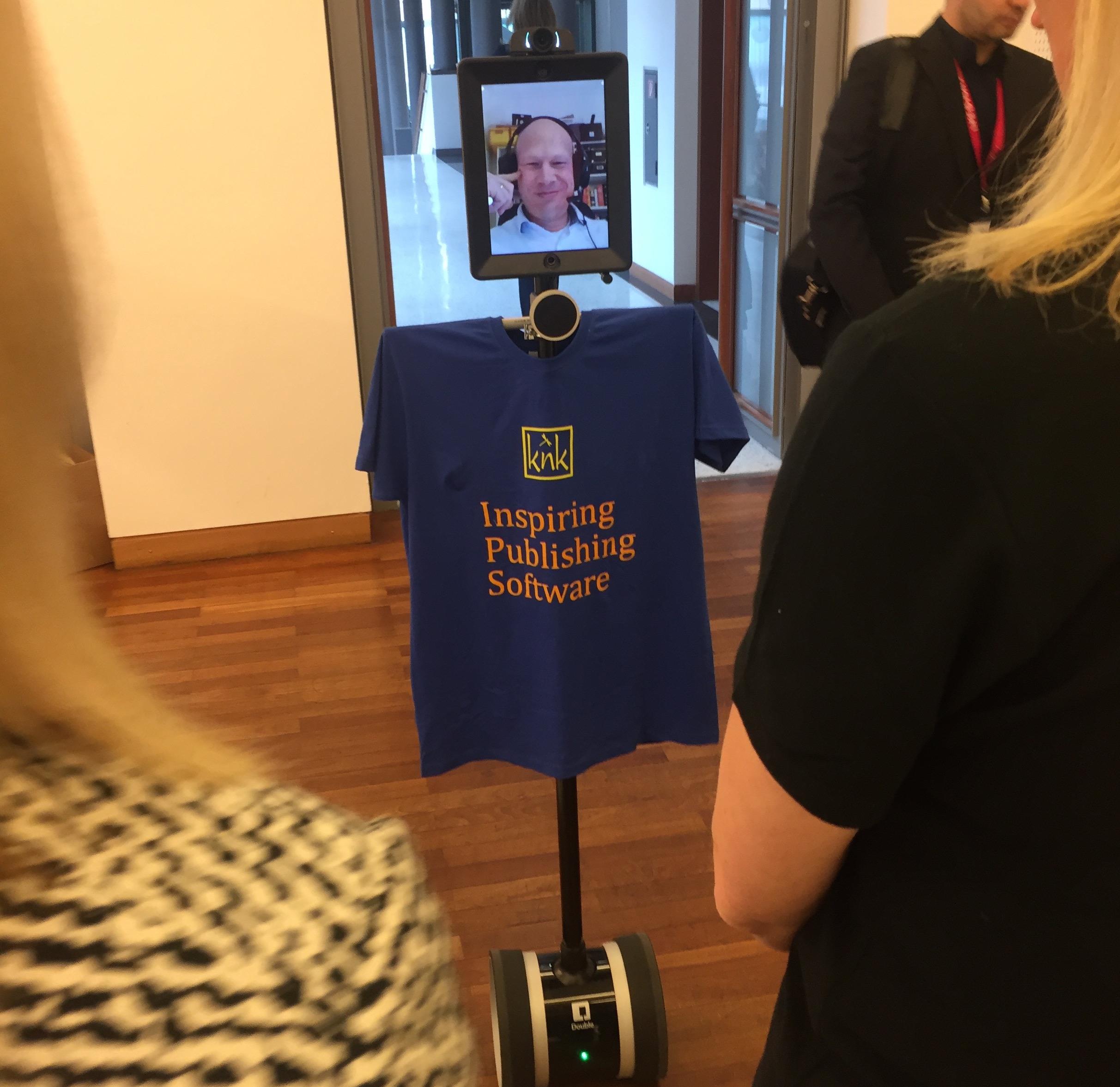 A 'robot' attends DIS in Berlin (Cobus Heyl)