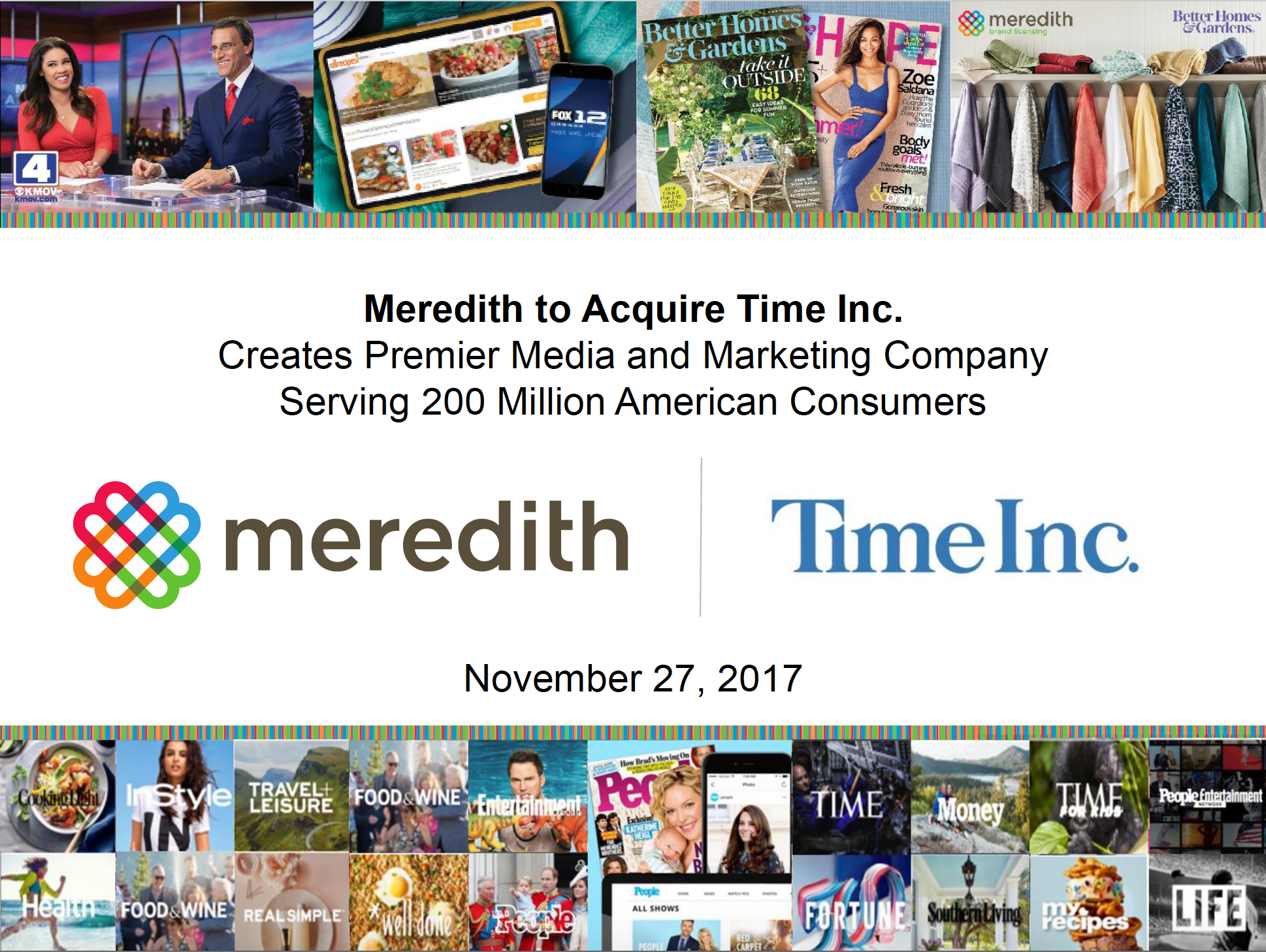 Meredith Time Inc announcement ()