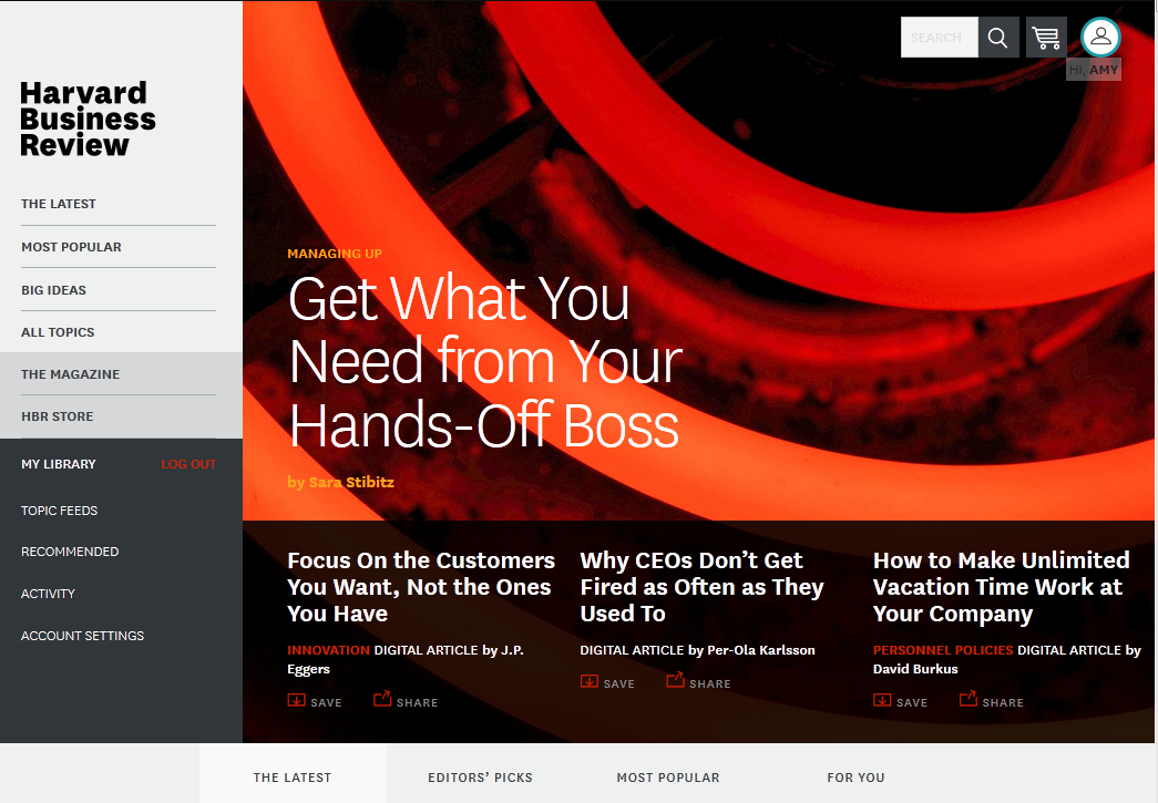 HBR homepage ()