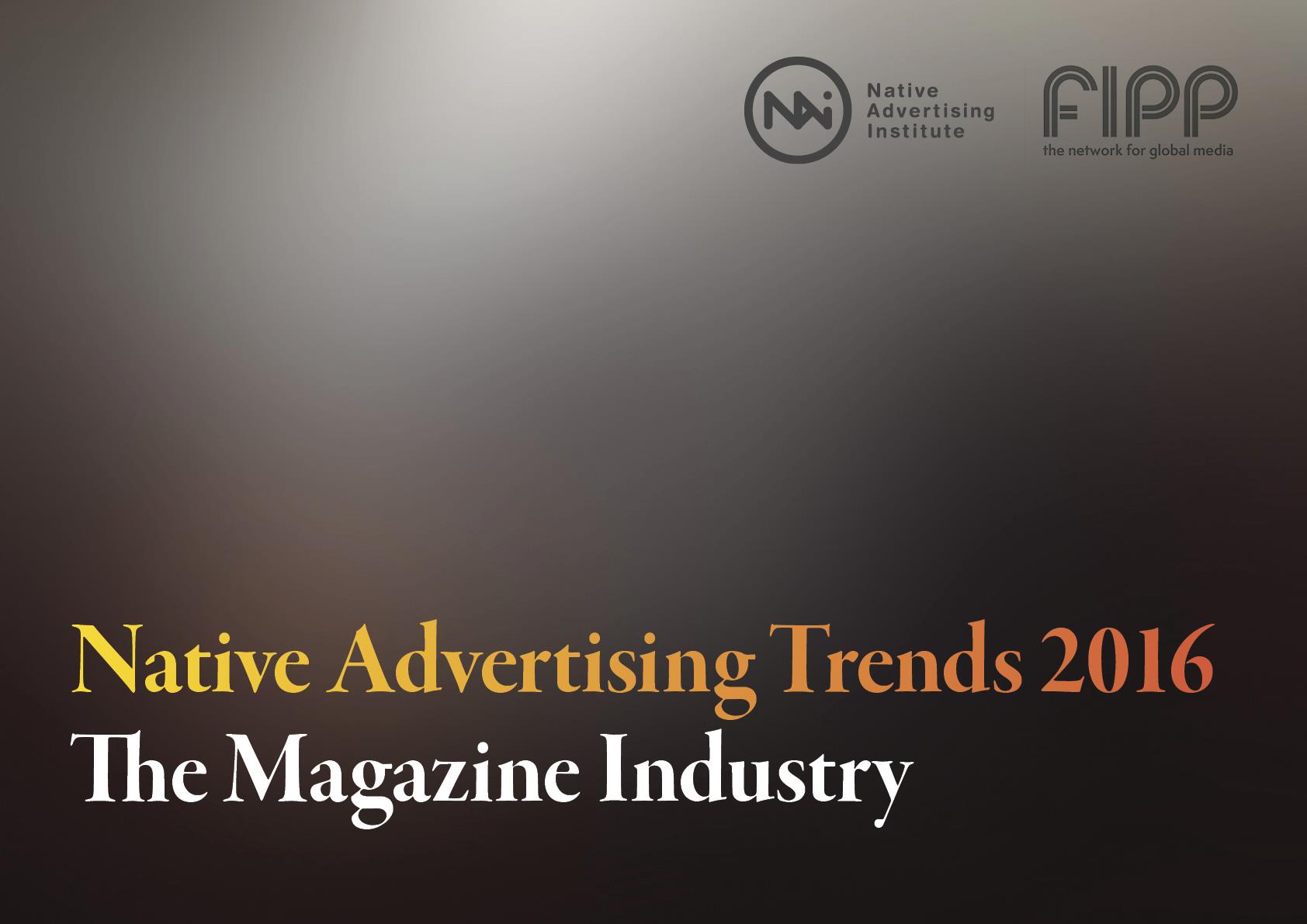 Cover Native Advertising Institute Trends 2016 Report (Cover Native Advertising Institute Trends 2016 Report)