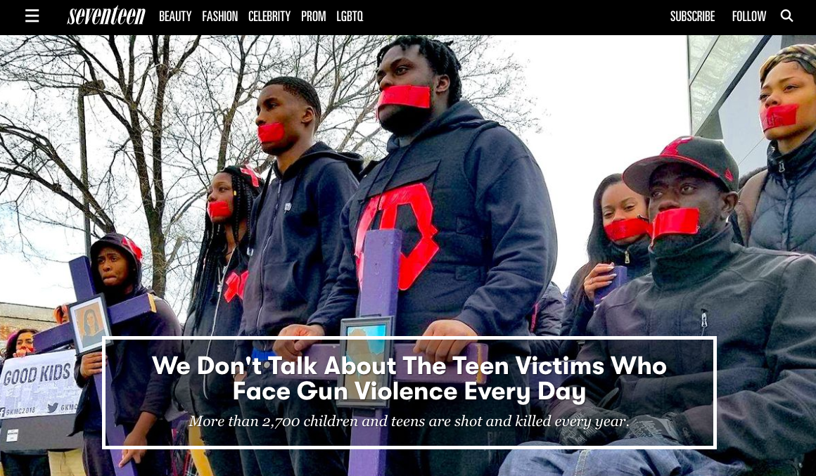 Seventeen gun violence article ()