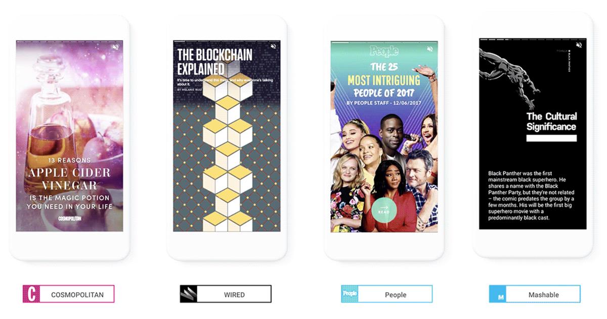 Google AMP stories header ()