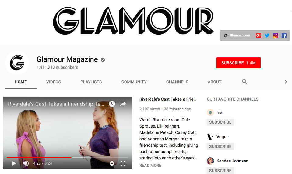 Glamour YouTube ()