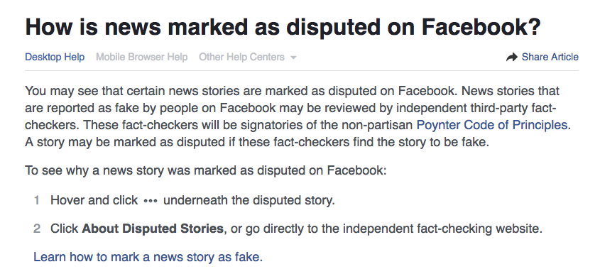 FB mark fake news ()